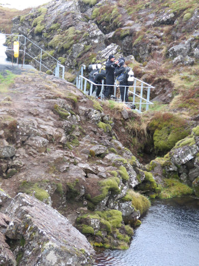 Silfra Fissure in Thingvellir National Park Icelad